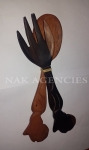 Wooden Spoon and Fork with African map button design.